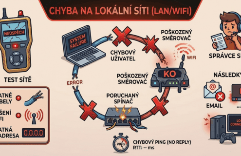 Diagnostika problémů s LAN a Wi-Fi sítí v domácnosti.