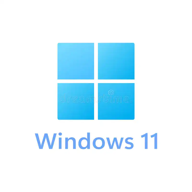 Logo Windows 11 s čtyřmi modrými čtverci.
